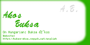 akos buksa business card
